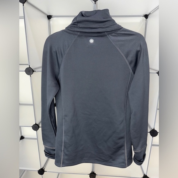 Athleta Gray Cowl Neck Fleece Pullover Sweater Size XS - Picture 7 of 8